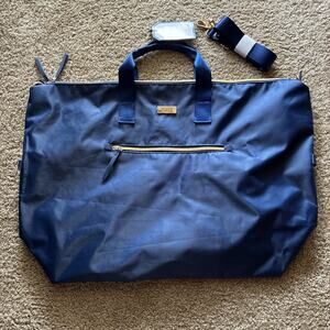 *NEW* Large Benoss Milan Diamond Elite Weekender Blue Nylon Travel Bag